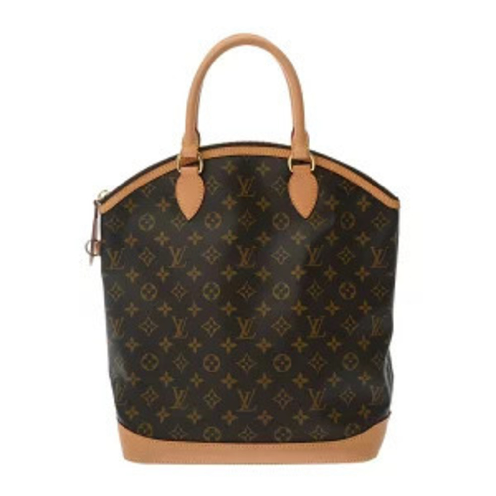 Louis Vuitton Monogram Lockit Vertical Brown Canvas Handbag
